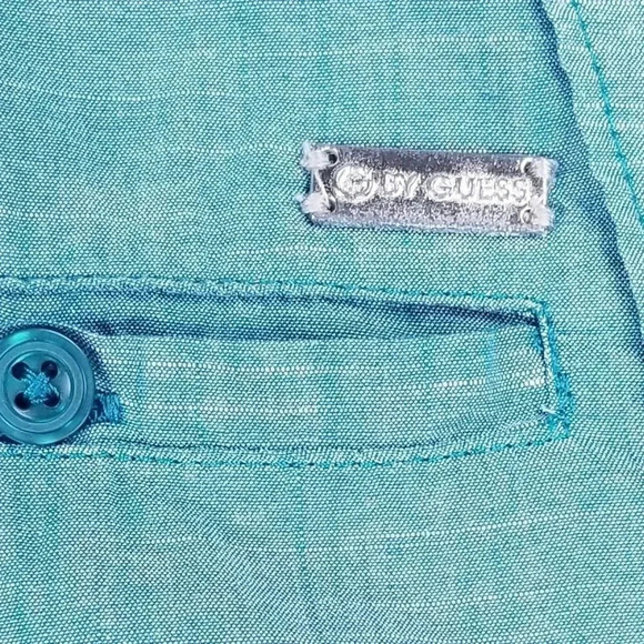 G By Guess Metal Logo Tag Shoulder Straps Blue Sm - Picture 5 of 7